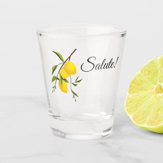 Salute! Lemon LiQueur Schnapsglas (Vorderseite)