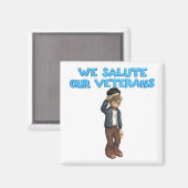 Salute Our Veterans Magnet (Vorderseite/Rückseite)