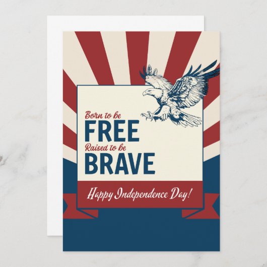 Salute to Independence, Grußkarte Dankeskarte (Vorne/Hinten)