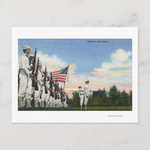 Salute to the Colors Formation - US Navy Postkarte