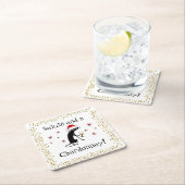 Salute und eine Chardonnay Cat Rechteckiger Pappuntersetzer (Vor Ort)