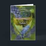 Salute Wine Birthday Card for Friend Karte<br><div class="desc">Das ist eine hübsche und lustige Art,  allen wichtigen Dingen im Leben zu wünschen,  die sich an ihrem Geburtstag einem Freund wünschen. Glück,  Gesundheit,  gute Freunde,  gute Zeiten und viel guten Wein! Prost!</div>