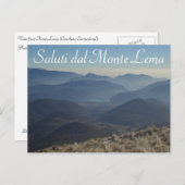 "Saluti dal Monte Lema" - Schweizer Postkarte (Vorne/Hinten)