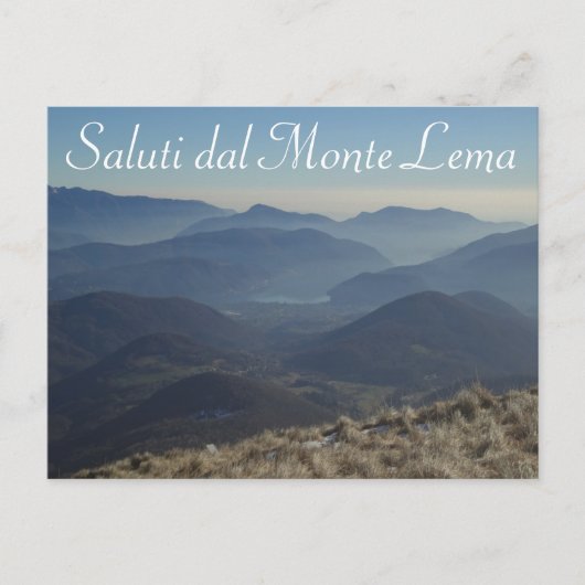 "Saluti dal Monte Lema" - Schweizer Postkarte (Vorderseite)