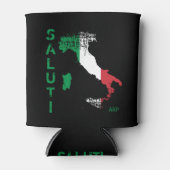 *~* Saluti Karte Italienisch Italienische Sprache Dosenkühler (Vorderseite)