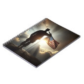 Saluting American Soldier Notizblock (Linke Seite)
