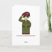 Saluting Card für Offiziere der britischen Armee Karte (Rückseite)