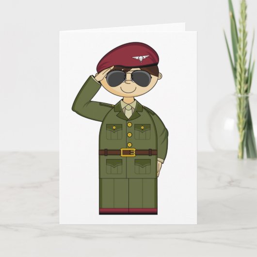 Saluting Card für Offiziere der britischen Armee Karte (Vorderseite)