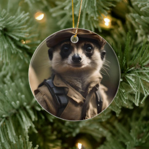 Saluting Silvester the Meerkat: Eine Geschichte de Keramik Ornament