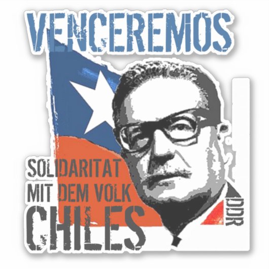 SALVADOR ALLENDE AUFKLEBER (Vorderseite)