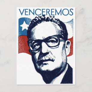Salvador Allende - Venceremos Postkarte