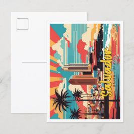 Salvador Bahia Brasilien Pop Kunst, Dichtung und M Postkarte