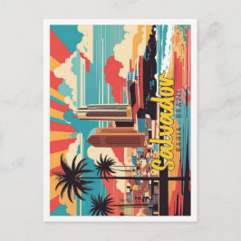 Salvador Bahia Brasilien Pop Kunst, Dichtung und M Postkarte
