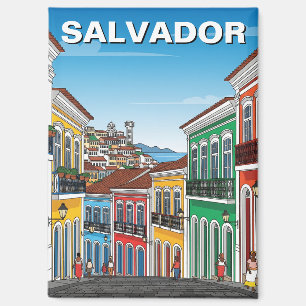 Salvador Brasilien Perlourinho Travel Magnet