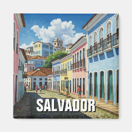 Salvador Brasilien Perlourinho Travel Magnet