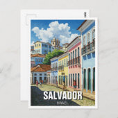 Salvador Brasilien Perlourinho Travel Postkarte (Vorne/Hinten)