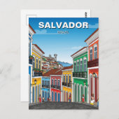 Salvador Brasilien Perlourinho Travel Postkarte (Vorne/Hinten)
