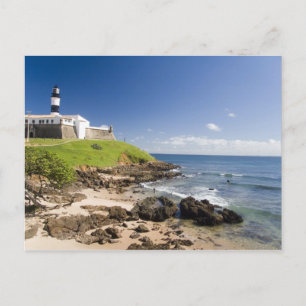 Salvador, Brasilien. Porto da Barra und die Postkarte