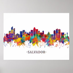 Salvador Brasilien Skyline Poster