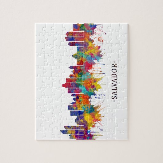 Salvador Brasilien Skyline Puzzle (Vertikal)