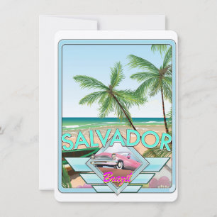 Salvador Brasilien vintage Reiseposter.