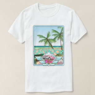 Salvador Brasilien Vintage Reiseposter. T-Shirt