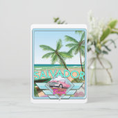 Salvador Brasilien Vintages Reiseplakat. (Stehend Vorderseite)