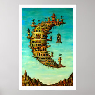 Salvador Dali Kunstprint Leben auf dem Mond Poster