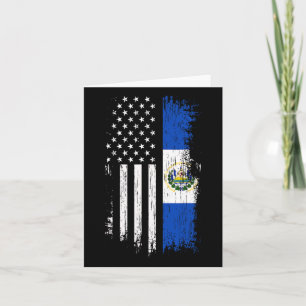 Salvadoran America Flag - Shirt El Salvador - USA Karte