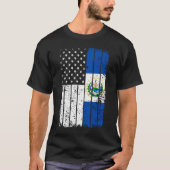 Salvadoran America Flag T - Shirt - El Salvador US (Vorderseite)