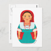 Salvadoran Matryoshka Postcard Postkarte (Vorne/Hinten)