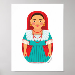 Salvadoran Matryoshka Poster