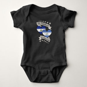 Salvadorian Nicaraguan Herzflags El Salvador Nic Baby Strampler