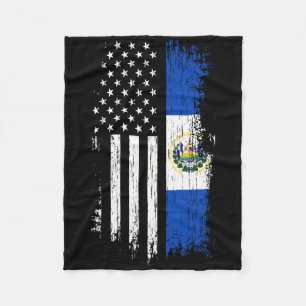 Salvadorianische Amerika-Flagge - El Salvador USA- Fleecedecke