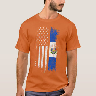Salvadorianische Amerika-Flagge El Salvador USA Mä T-Shirt