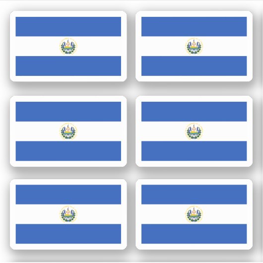 Salvadorianische Flagge Aufkleber (Vorderseite)