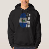 Salvadorianische Flagge Dna Fingerprint El Salvado Hoodie (Vorderseite)
