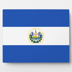 Salvadorianische Flagge Fotoplatte
