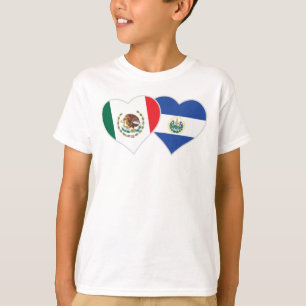 Salvadorianisches Flaggenherz Mexiko El Salvador T-Shirt