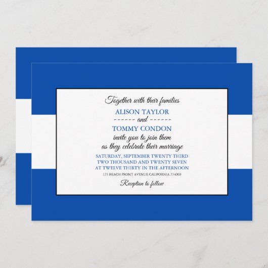 Salvadorische Flagge, Flagge von El Salvador Hochz Einladung (Vorne/Hinten)