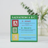 Salvation abc dankeskarte (Stehend Vorderseite)