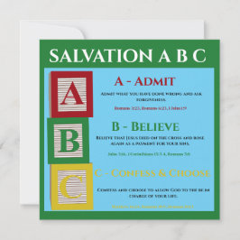 Salvation abc dankeskarte