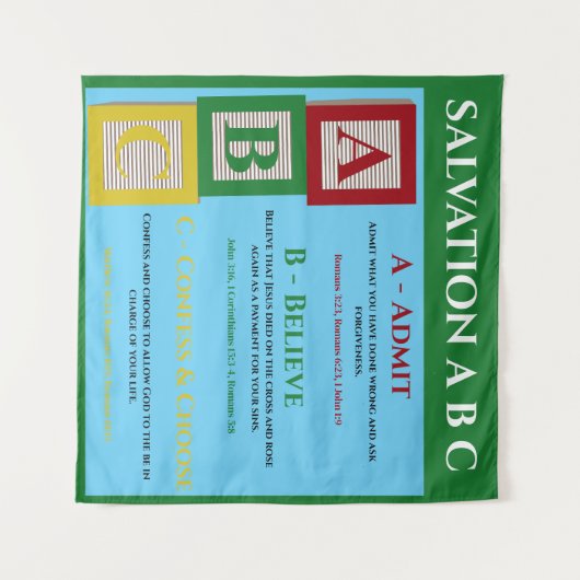 Salvation abc wandteppich (Vorderseite (Horizontal))