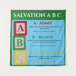 Salvation abc wandteppich