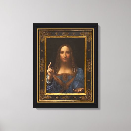 Salvator Mundi 1500 Leonardo da Vinci Canvas Print Leinwanddruck (Vorderseite)