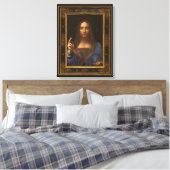 Salvator Mundi 1500 Leonardo da Vinci Canvas Print Leinwanddruck (Insitu (Schlafzimmer))