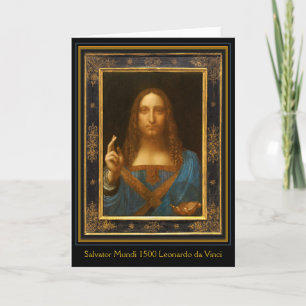 Salvator Mundi 1500 Leonardo da Vinci Card Karte