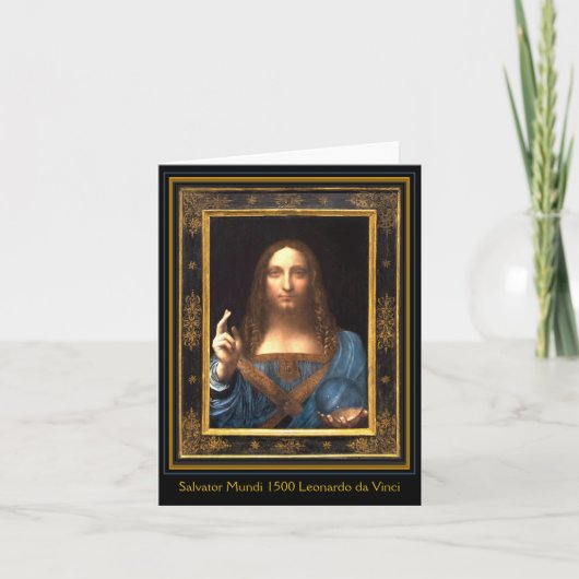 Salvator Mundi 1500 Leonardo da Vinci Karte (Vorderseite)