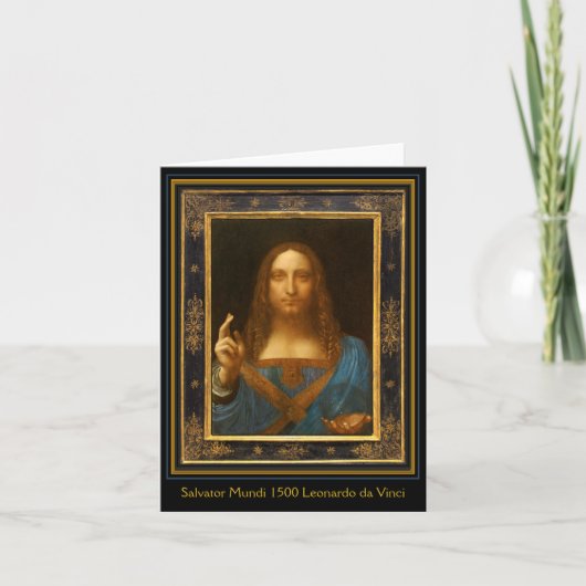 Salvator Mundi 1500 Leonardo da Vinci Karte (Vorderseite)
