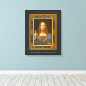 Salvator Mundi 1500 Leonardo da Vinci Leinwanddruck (Insitu (Holzboden))